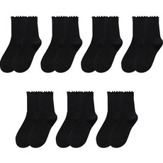 JOY MULTI 素色無壓迫孕婦襪7入組 黑色, 1組