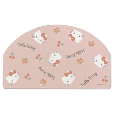 收納王妃 半圓形珪藻土地墊, Q版凱蒂貓, 1個