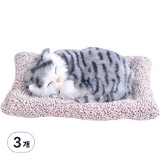 MEO 실내&차량용 제습 탈취 인형 고양이 회색 고양이, 1개입, 3개