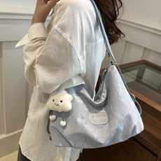 Elsso 大理石紋二合一斜揹包 + 鑰匙圈套組, 藍色(包)