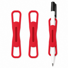 인어스 다기능 실리콘 자석 펜홀더 펜클립 레드 ONE SIZE, 6개, 1개입
