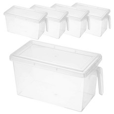 comet 手把收納盒 附蓋子, 透明, 5入