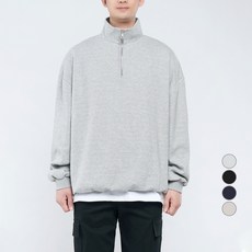 UNTAPPED 男士大尺碼寬鬆半拉鍊大學T恤