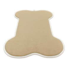 Cotton Field 棉花田傢飾 旺旺舒壓記憶綿吸水防滑骨型踏墊, 淡褐色, 1個