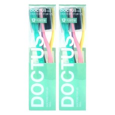 Doctus 大王牙刷 黑色炭毛 雙重細軟毛, 4入, 2個