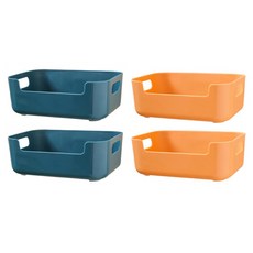 BlueSun 基本多用途吸附架子 海軍藍 2p + 橙色 2p 套組, 1套