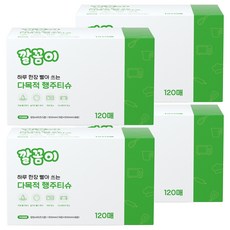 Dalgomi 乾淨的一天一天一張可水洗多功能抹布紙巾, 4個, 120入