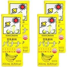 KIKKOMAN 龜甲萬 豆乳 香蕉風味，果汁4%, 200ml, 4入