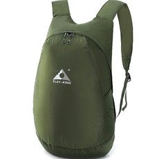 오손 초경량 폴더블 방수 배낭 18L, 밀리터리그린