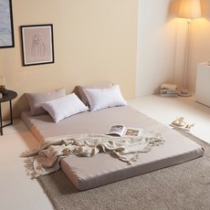 RAUM 진드기 방지 토퍼 매트리스, 오트밀, 5cm