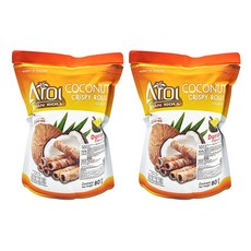 椰子捲心酥 榴槤風味, 2包, 80g