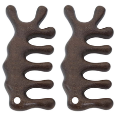 美得像專櫃 經絡按摩梳 11 x 15cm, 咖啡色, 2支