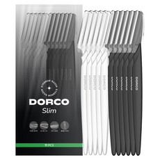 DORCO 多可樂客 纖細修眉刀 11件組, 1套, 黑色, 白色