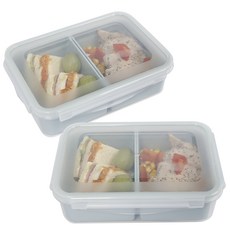 Nanu Dam 2格密封便當盒 薄荷綠 1.5L, 2個, 單品