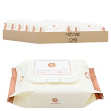 enblanc 輕厚蓮花 純水濕紙巾 掀蓋型, 24張, 12包