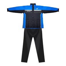 MotoC M203加強安全反光運動風雨衣 藍 2XL