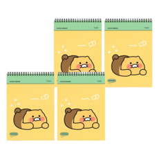 KAKAO FRIENDS 春食尚哲春天筆記, 4本, 混和顏色