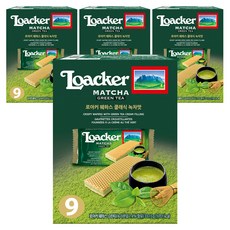 Loacker 萊佳哈斯 威化夾心酥 綠茶口味, 337.5g, 4盒