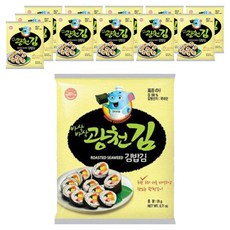 광천김 바삭바삭 광천김 두번 구운 김밥김, 20g, 12개