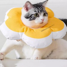 DING DONG PET 寵物雛菊花瓣頸圈, 黃色