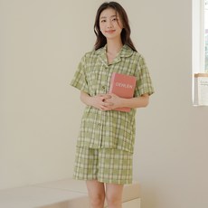 PALAN 綠意格紋睡衣套裝