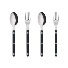 Sabre Bistro 茶匙 + 蛋糕叉組, 茶匙 + 蛋糕叉, 2套, 亮面 + 黑色