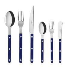 Sabre Bistro系列 餐具組 (餐匙+餐叉+餐刀+茶匙+蛋糕叉+奶油抹刀), 主餐匙 + 主餐叉 + 主餐刀 + 茶匙 + 蛋糕叉 + 奶油刀, 海軍藍, 1套
