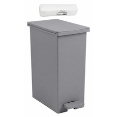 프로메이드 모드 양문형 무소음 페달 휴지통 종량제 호환 20L, 웜그레이