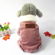 Harashikokuki 告別冬天 燈芯絨風格 狗狗外套, 粉紅色