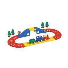 VIKINGTOYS 維京玩具 搬運列車溜滑梯組 瑞典品牌 原裝進口 專為幼童設計的安全玩具 通過全球多項檢驗, 1組, #45573, 紅色