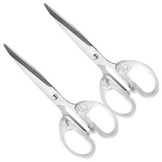 바코젤 투명 손잡이 다용도 가위 16cm, 2개