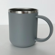 YoGoMoJi 304不鏽鋼手柄型漱口杯, 灰色, 1個