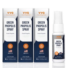 Vitamin Village 綠色蜂膠噴霧, 3個, 15ml