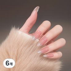 ItTem SHOP 法式系列長短款設計美甲片, 6個, 克林泰拉