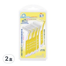 Mr.GOOD TOOTH 固特齒 L型牙間刷 5(M)-1.2mm 人體工學設計 彈性刷柄, 10支, 2組