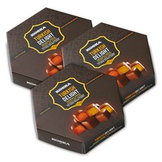 코스카 초콜릿 코티드 터키쉬딜라이트 젤리 오렌지 앤 레몬, 140g, 3개