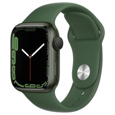 Apple 애플워치 7, 41mm, GPS, 알루미늄, 그린 / 클로버 스포츠 밴드