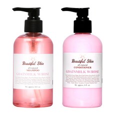 Beautiful Skin Got's Milk with Rose Shampoo 240ml + 護髮素 240ml 套組適用於油性頭皮, 1套