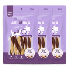 네츄럴랩 소화가 잘되는 껌 강아지 덴탈껌, 고구마 + 소고기 혼합맛, 100g, 3개