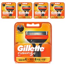Gillette 吉列 Fusion系列 電動刮鬍刀替換刀頭 4個1盒, 4個裝, 5盒