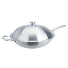 Hi CHEF 掌廚 316歐式七層複合金中華鍋 小平底 台灣製造, 33cm, 1個