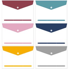 2Youngdesign Elite 6格風琴夾, 混合顏色, 1套