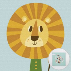 ARTJOY DIY名畫 20*20cm, 獅子爸爸富蘭克林款