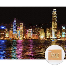 ARTJOY DIY名畫系列數字油畫 50*40cm, 百萬夜景, 1幅