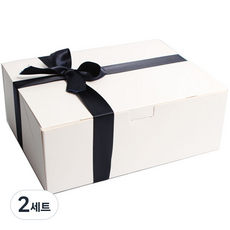 Picnic House 一鍵式盒 中 白色 4入 + 深藍色緞帶 7m, 混合顏色, 2套