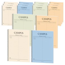 포포팬시 2000 캠퍼스 2분할 수학노트, 혼합색상, 16개