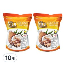 椰子捲心酥 榴槤風味, 10包, 80g