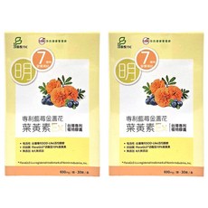 UDR 專利藍莓金盞花葉黄素EX 潔淨標章八大無添加 6mg 黄金10:2配方 植物性透明膠囊無色素香料, 600mg, 30顆, 2盒