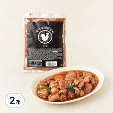 통나무집닭갈비 국내산 닭다리살로 만든 간장맛 앙념육, 1kg, 2개