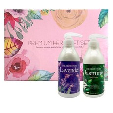 THE HERB STORY 身體護理禮盒 薰衣草沐浴露 500ml + 茉莉花身體乳 500ml, 1套